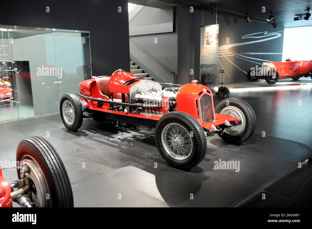 L'Italie. Arese. Le temps machine- Musée historique Alfa Romeo. Dans la photo : double moteur de type P Banque D'Images