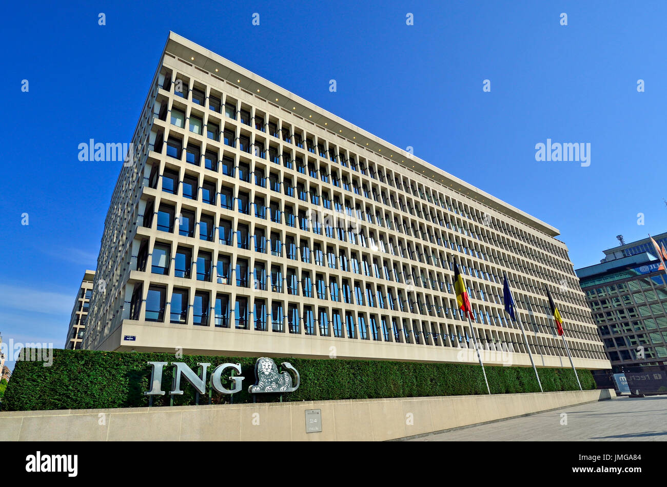 Bruxelles, Belgique. Bâtiment de la banque ING, Avenue Marnix 24 Banque D'Images