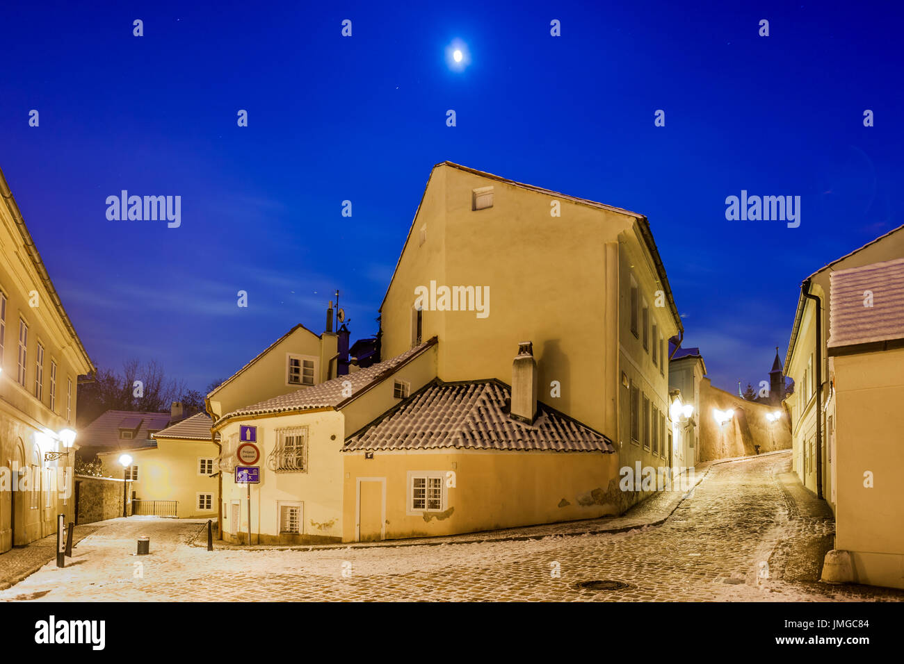 L'Europe, République tchèque, Tchéquie, Prague, l'UNESCO, Hradcany, quartier du château, Novy Svet, Nouveau Monde, charmant et pittoresque quartier calme Banque D'Images