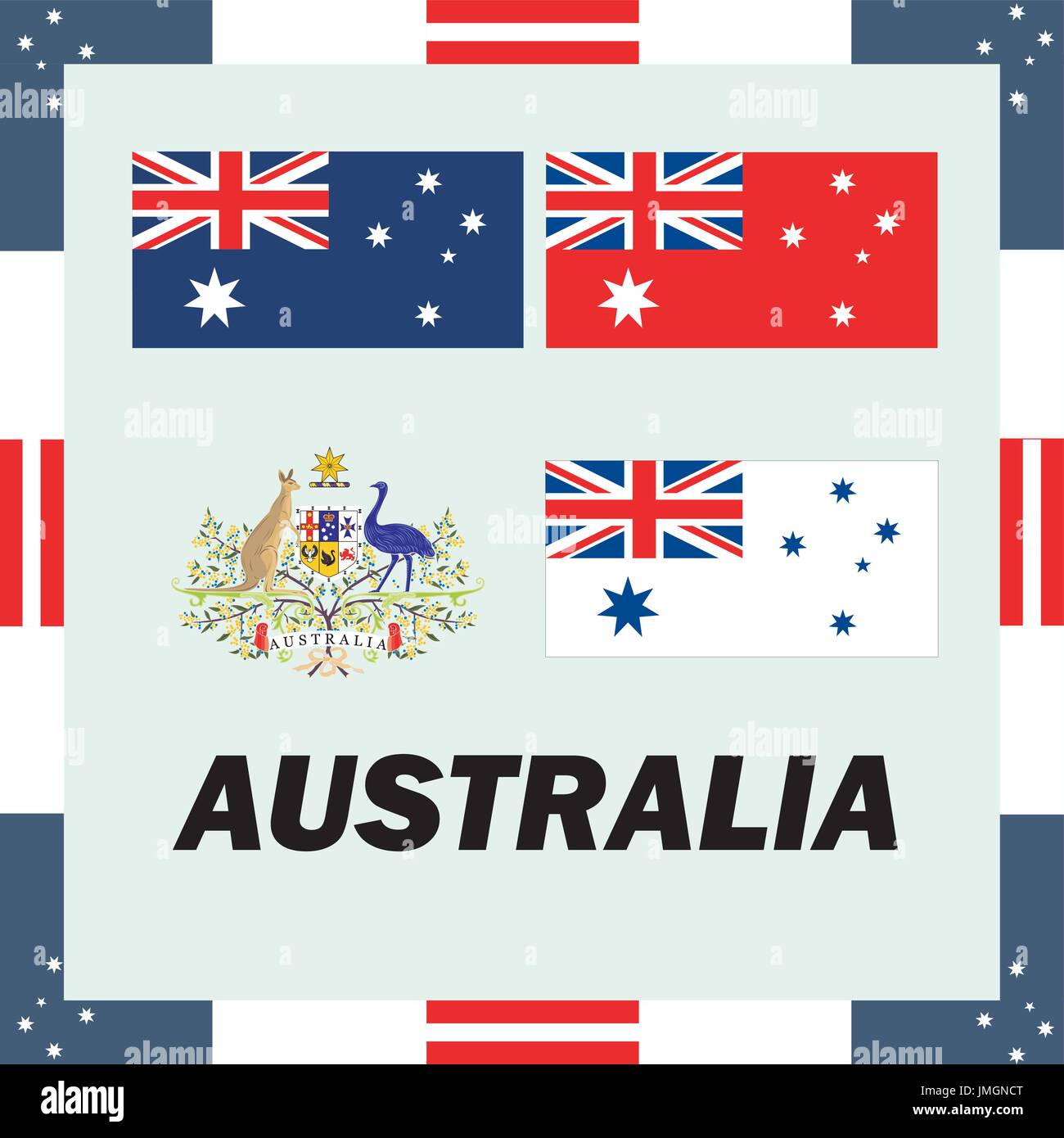 Site officiel du gouvernement des éléments de l'Australie Illustration de Vecteur