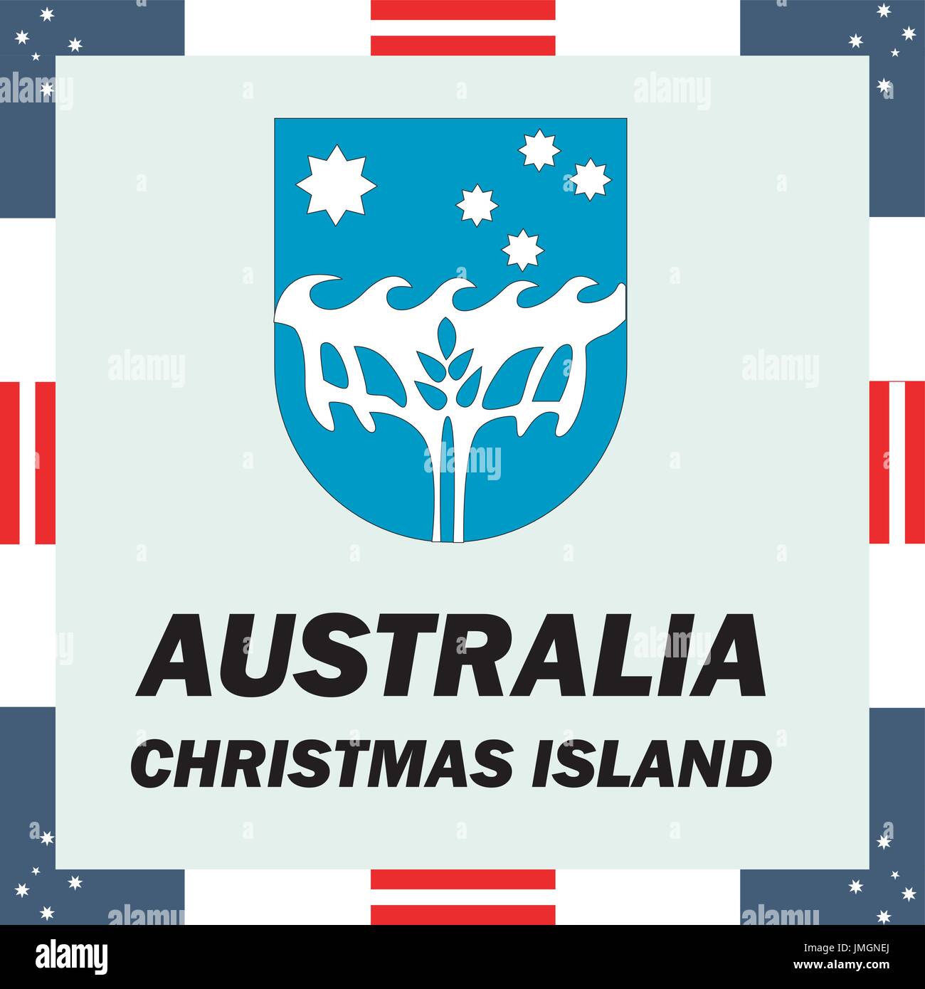 Site officiel du gouvernement des éléments de l'Australie - l'île de Noël Illustration de Vecteur