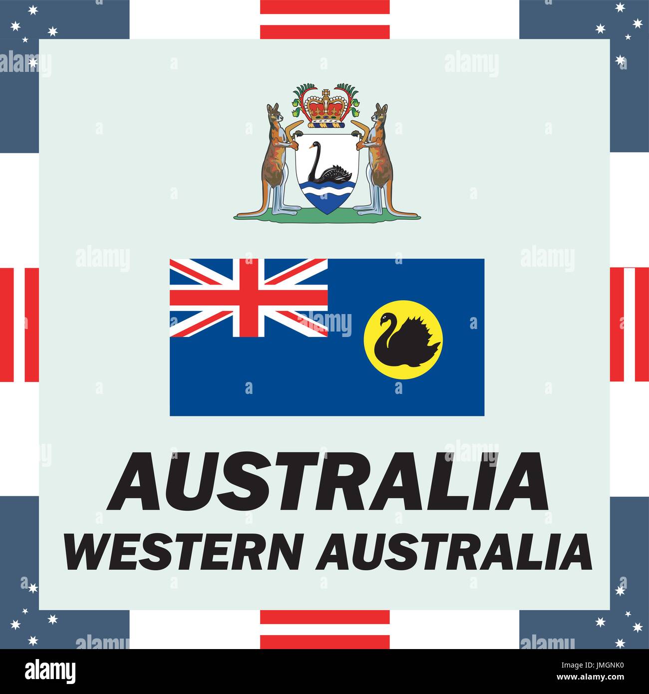Site officiel du gouvernement des éléments de l'Australie - l'Australie Occidentale Illustration de Vecteur