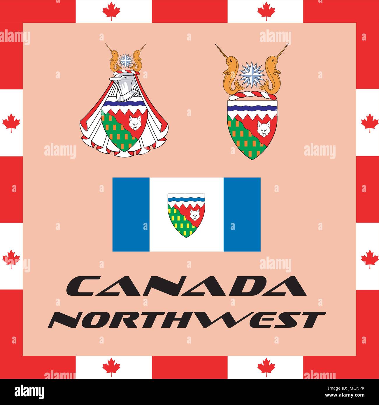 Site officiel du gouvernement du Canada éléments - Northwest Illustration de Vecteur
