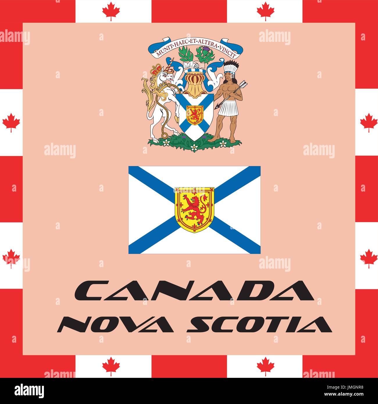 Site officiel du gouvernement du Canada éléments - Nouvelle-Écosse Illustration de Vecteur