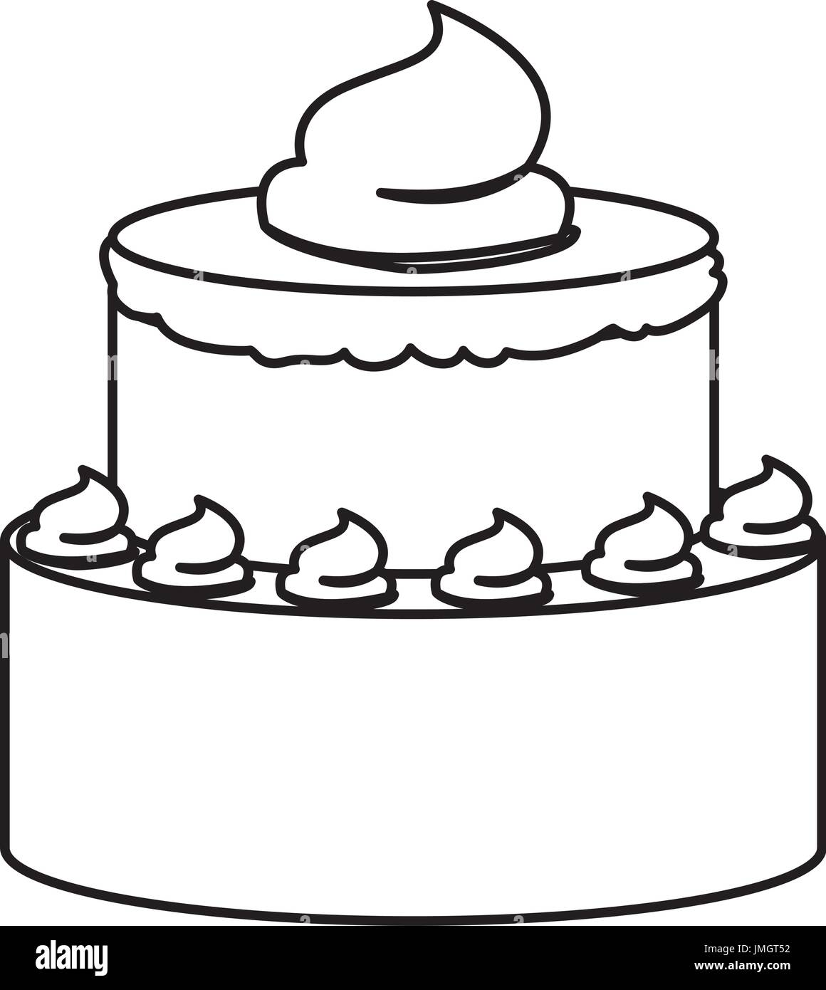 Contour De Croquis Dessin A La Main Deux Etages Avec Gateau Decoration Buttercream Image Vectorielle Stock Alamy Contour De Croquis Dessin A La Main Deux Etages Avec Gateau Decoration Buttercream Image Vectorielle Stock Alamy
