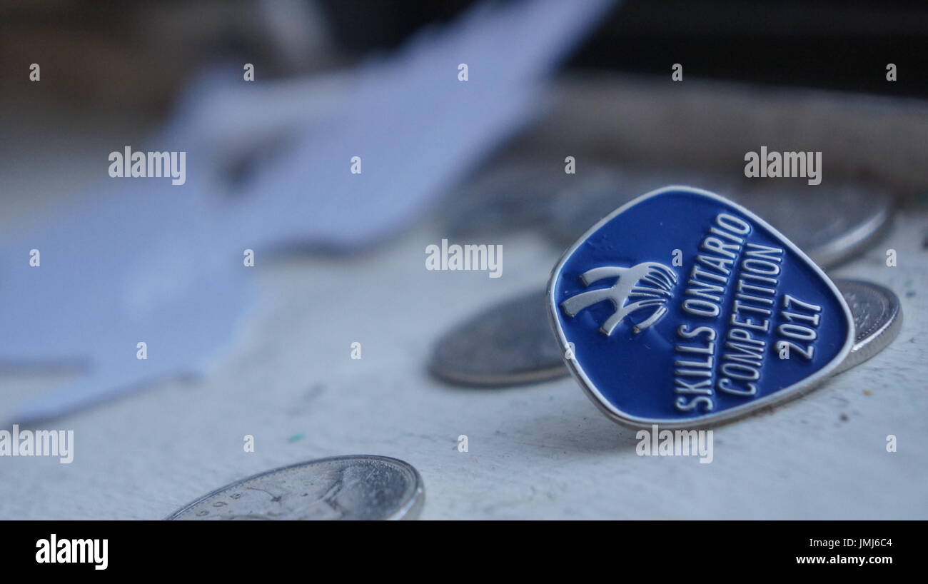 Obtenir juste à ce point était un accomplissement en soi. Concurrence Compétences de l'Ontario 2017. Banque D'Images