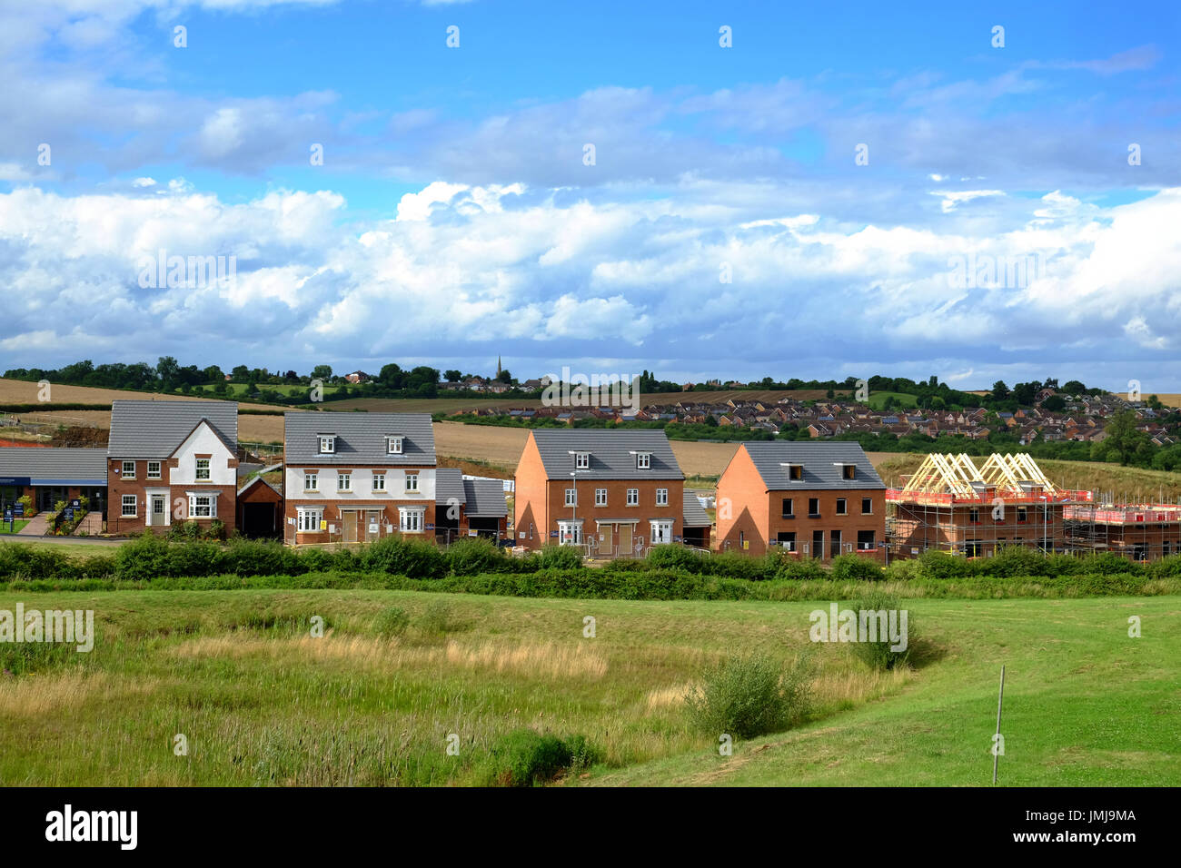 Développement de nouveaux logements à Grantham, Lincolnshire, Angleterre, RU Banque D'Images