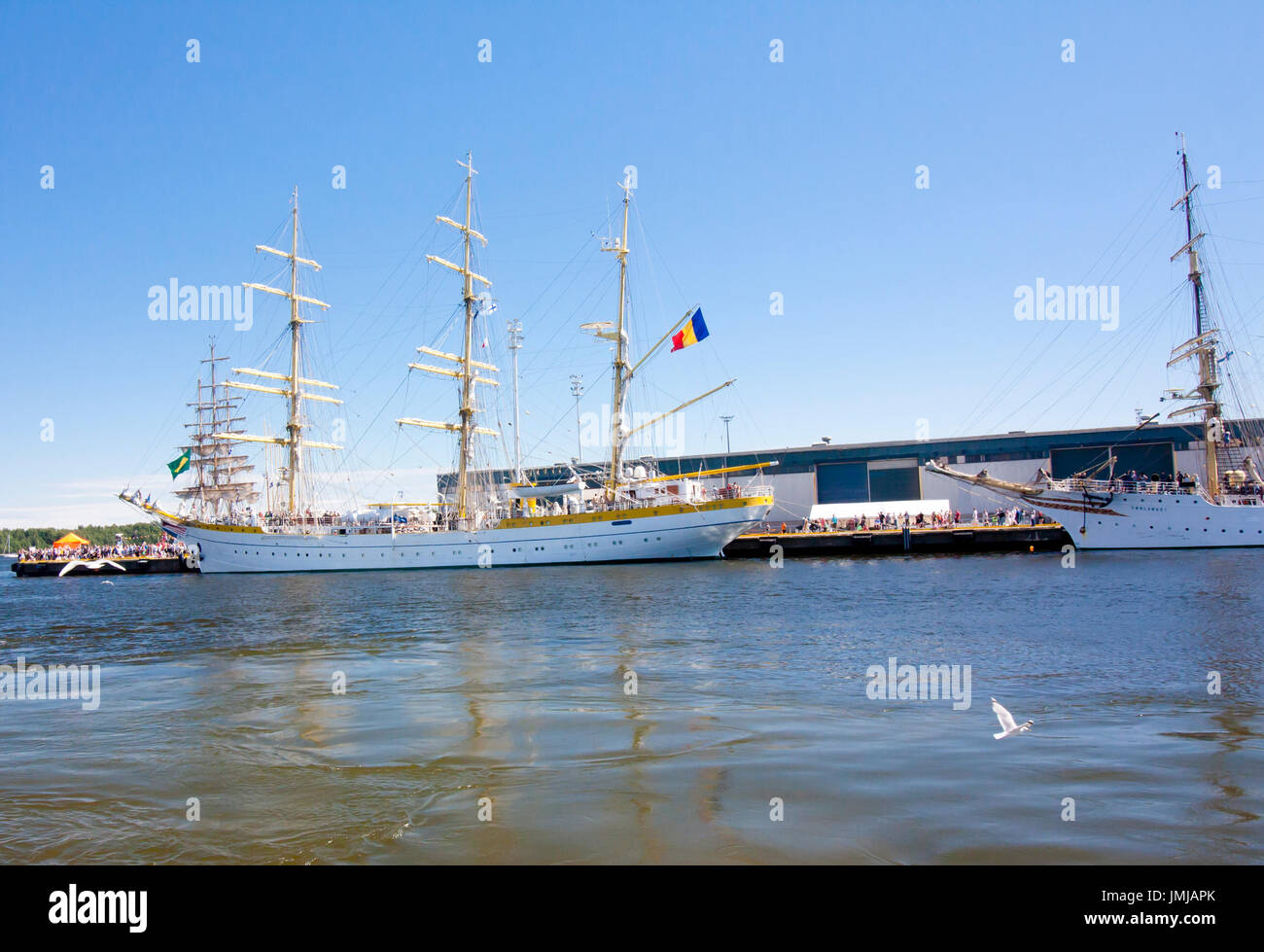 La TALL SHIPS RACES 2017 KOTKA. Kotka, Finlande 16.07.2017. Mircea navire dans le port de Kotka, Finlande Banque D'Images