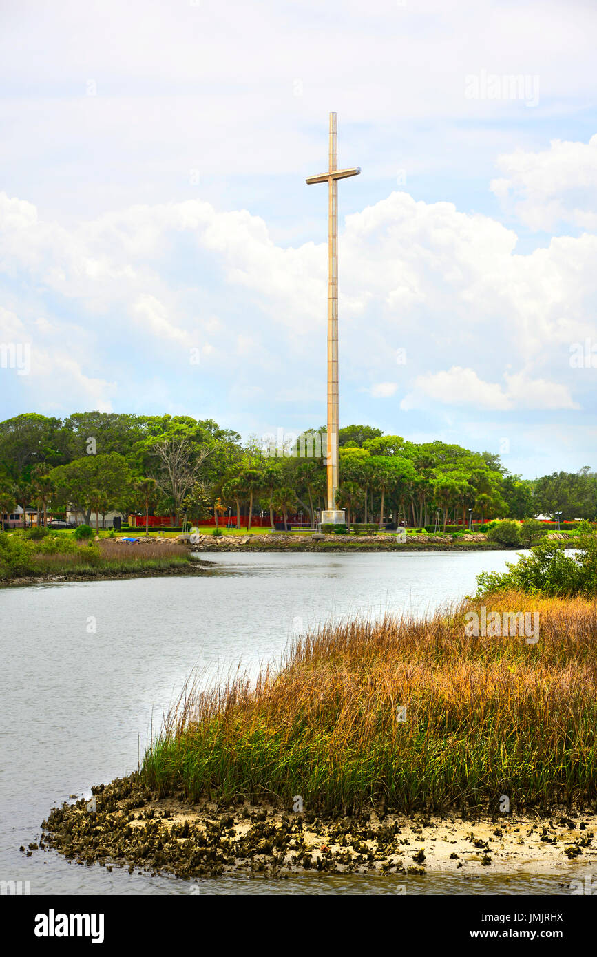 La Mission de Nombre de Dios Fontaine de Jouvence Park dans la ville historique de Saint Augustine en Floride la plus ancienne ville d'Amérique latine Banque D'Images