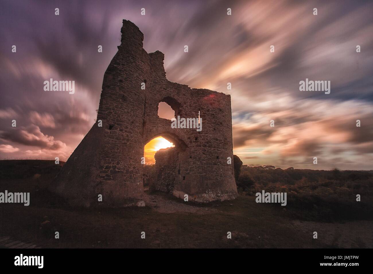 Pennard château gower Banque D'Images