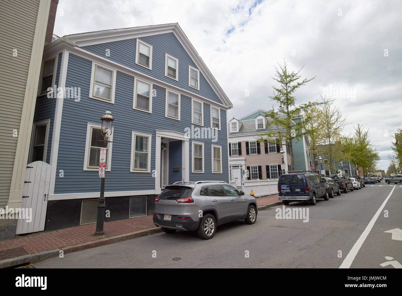 L'avenue menant à partir de monument hill races charlestown Boston USA Banque D'Images