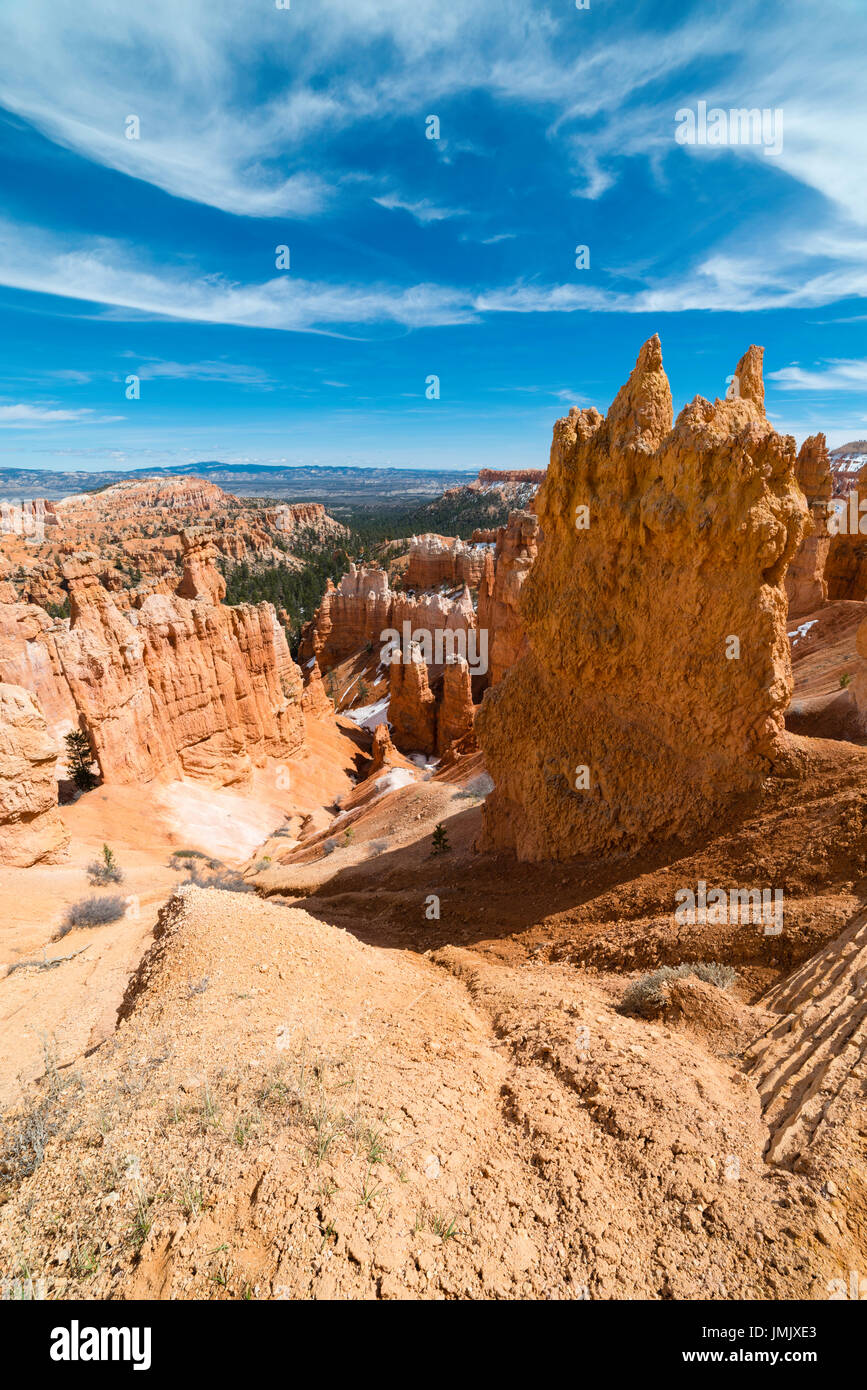 Vue sur le parc national de Bryce canyon, près de tropic, Utah, united states. Banque D'Images