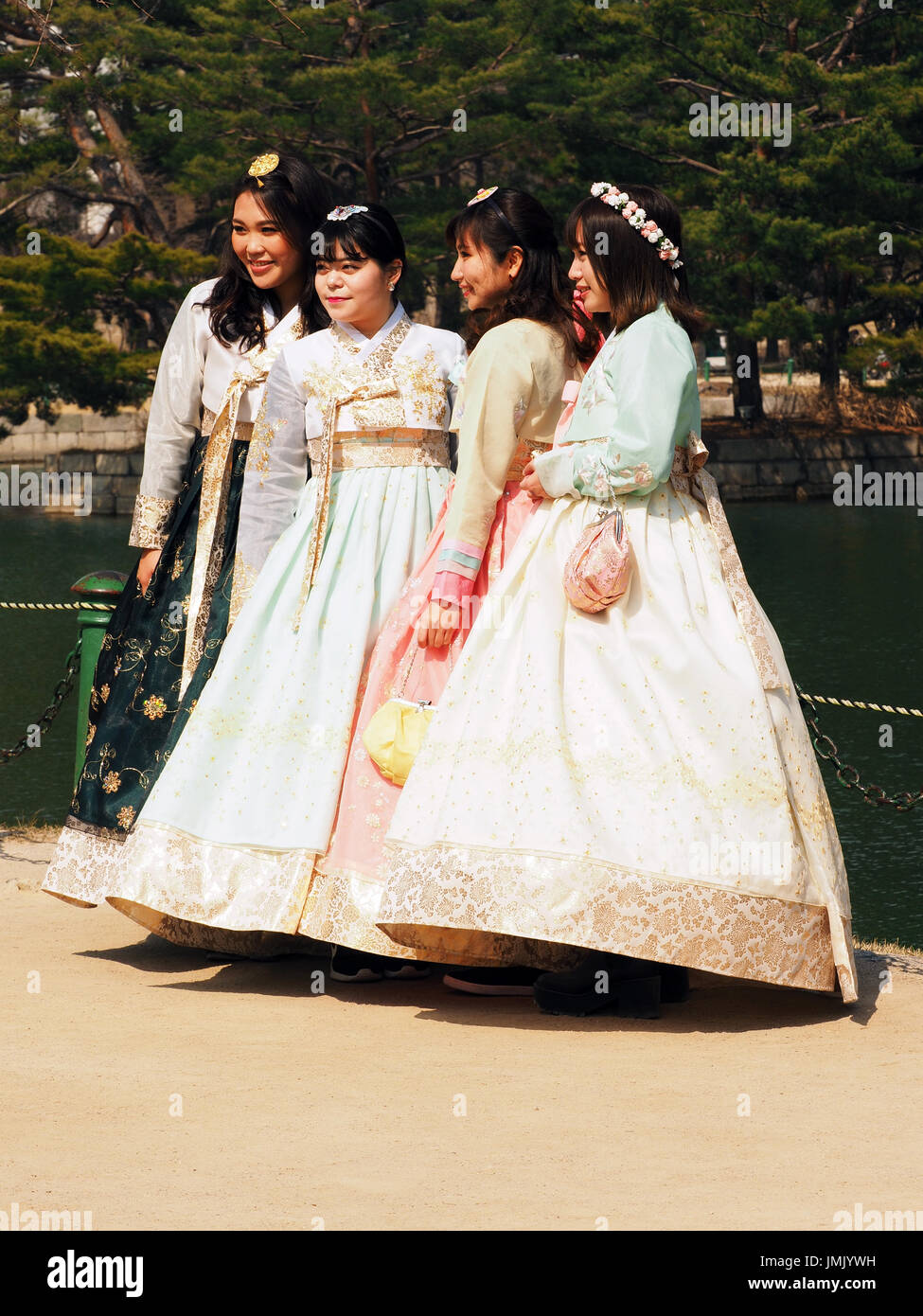 Wudaizhi Hanbok Coréen Multicolore Traditionnel Coréen Hanbok Robe
