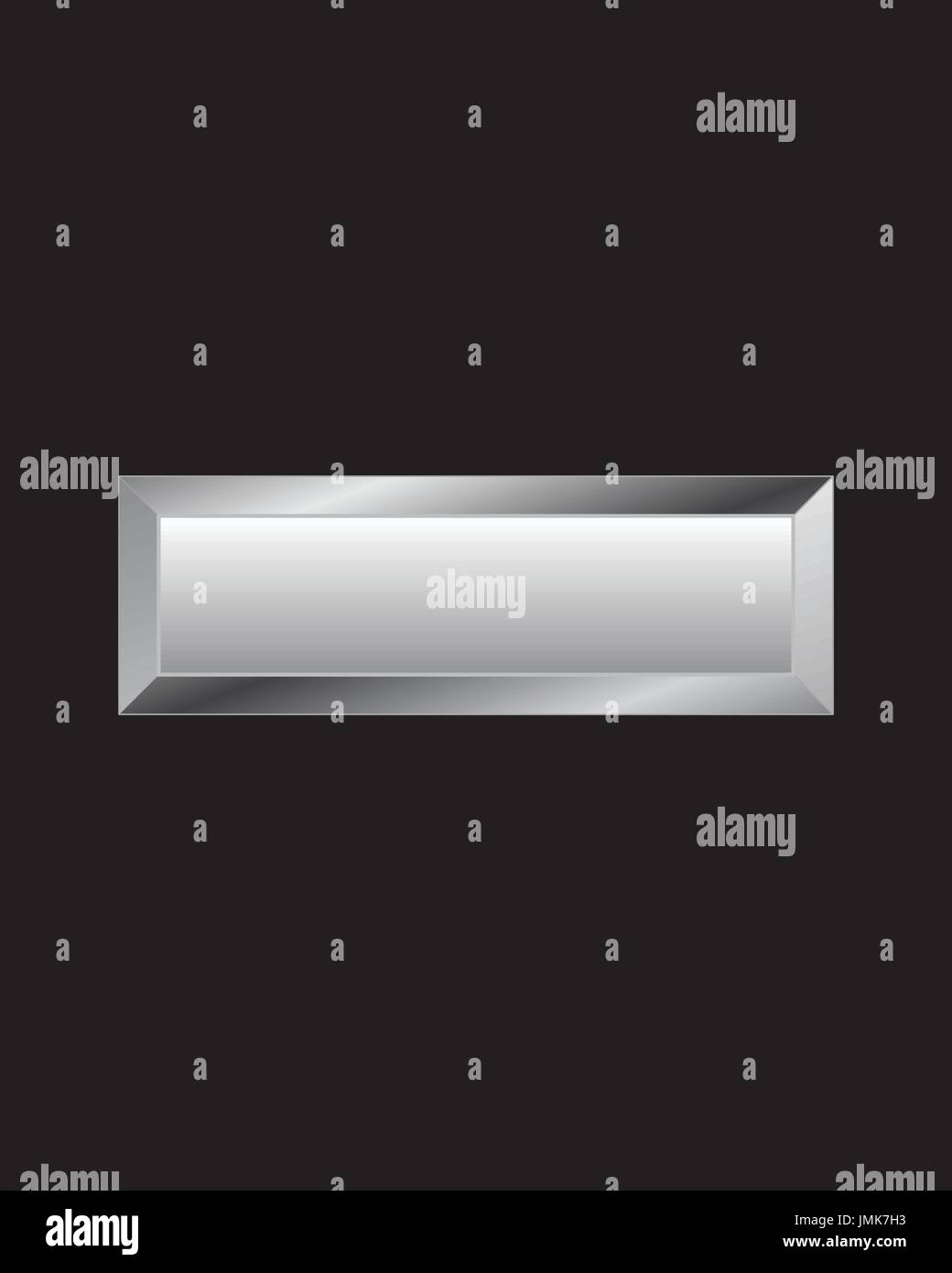 Biseauté rectangulaire metal font - signe, vector Illustration de Vecteur
