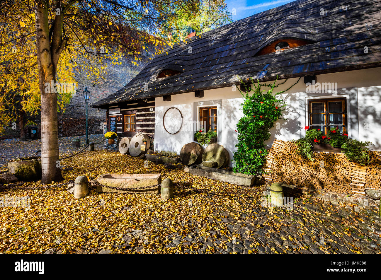 L'Europe, République tchèque, Tchéquie, Prague, l'UNESCO, Hradcany, quartier du château, Novy Svet, Nouveau Monde, charmant et pittoresque quartier calme Banque D'Images