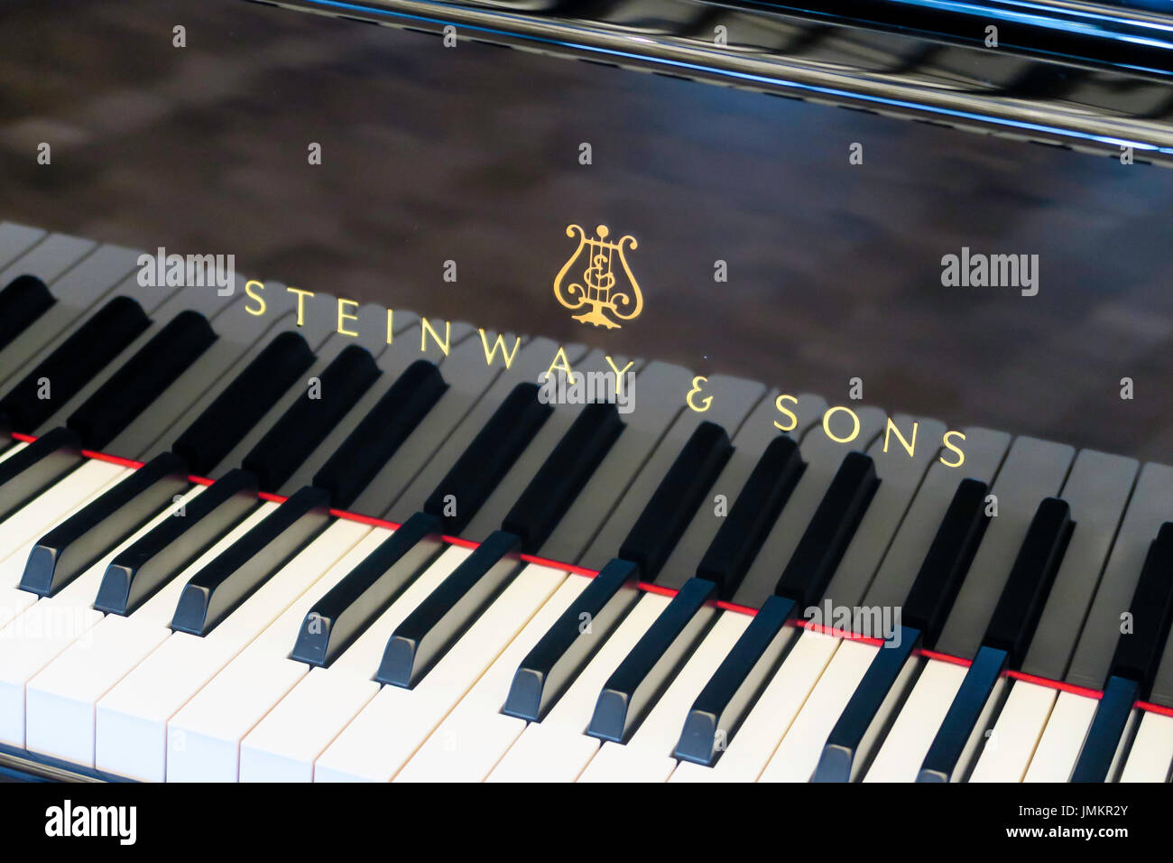 Grand Piano Steinway and Sons en Showroom, NYC, USA Banque D'Images