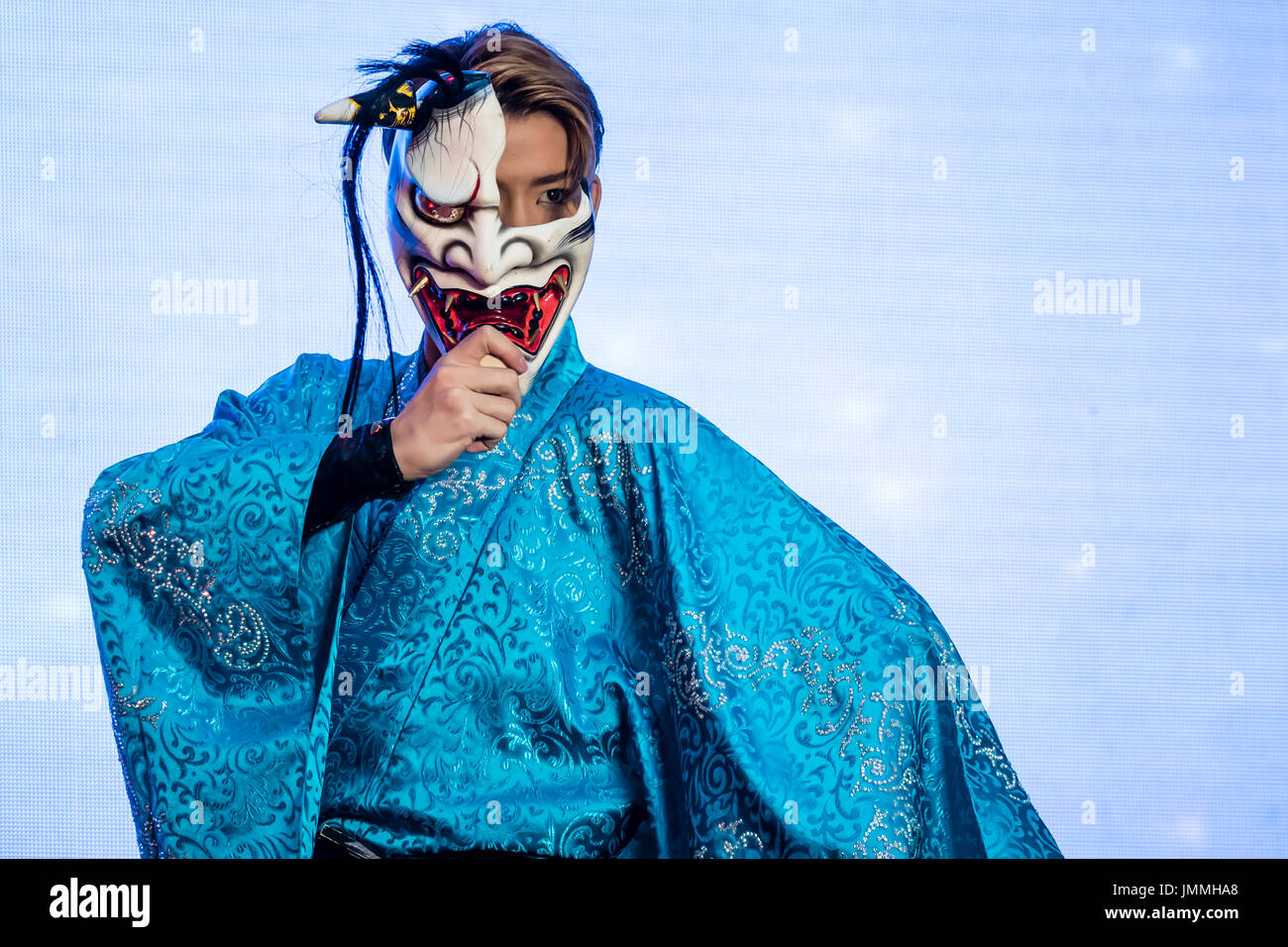 Kuala Lumpur, Malaisie. 28 juillet, 2017. Artiste de la danse japonaise, M. Naomichi Hanazono à Japan Expo 2017 en Malaisie, le premier événement de tout le Japon à Kuala Lumpur. Credit : Danny Chan/Alamy Live News Banque D'Images