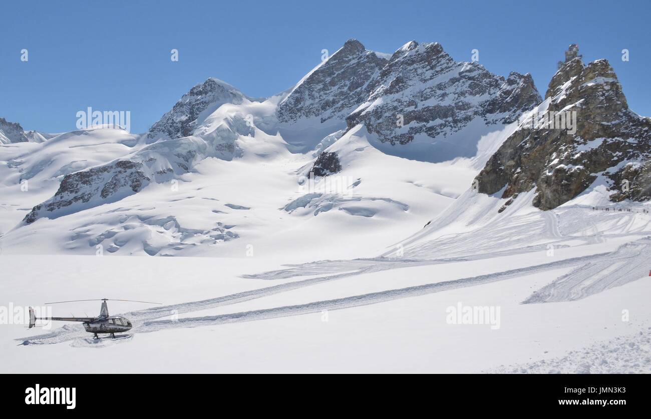 Belle Neige - Alpes suisses Jungfrau Banque D'Images