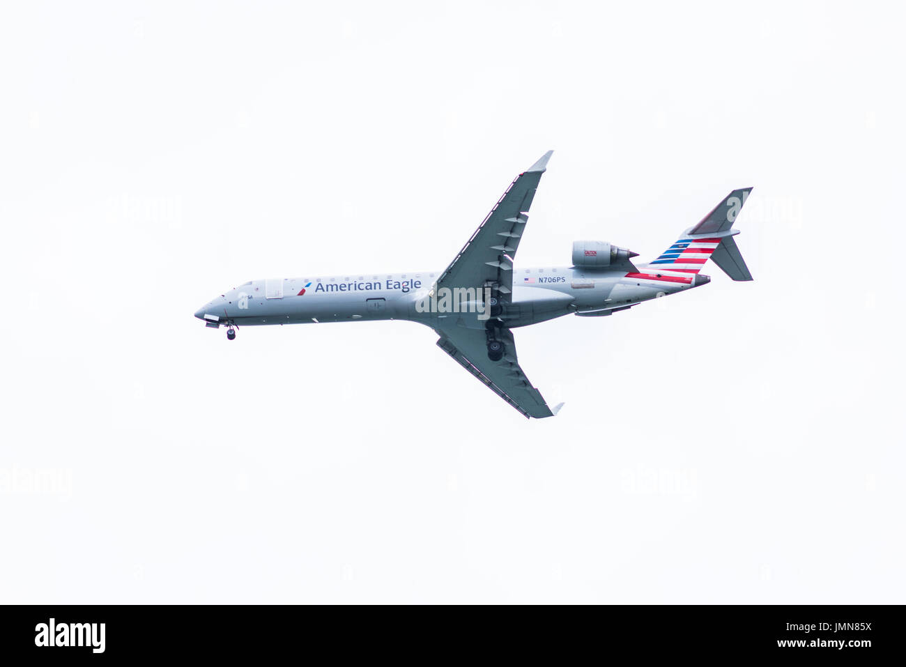 Washington DC, USA - Le 17 mars 2017 Gros Plan : plan d'American Eagle landing avec ciel nuageux Banque D'Images