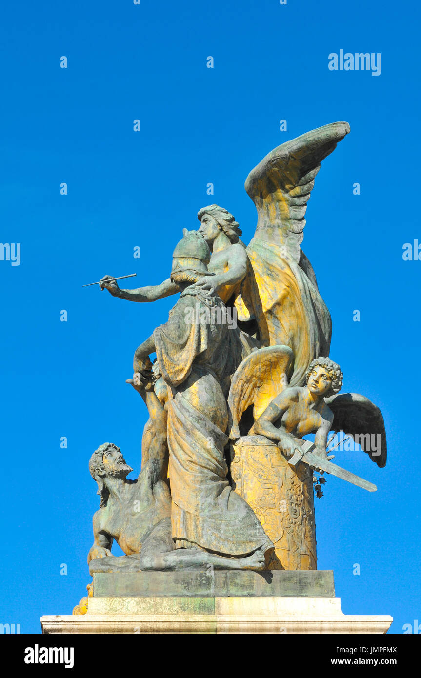 Détail architectural de monument à Rome, Italie Banque D'Images