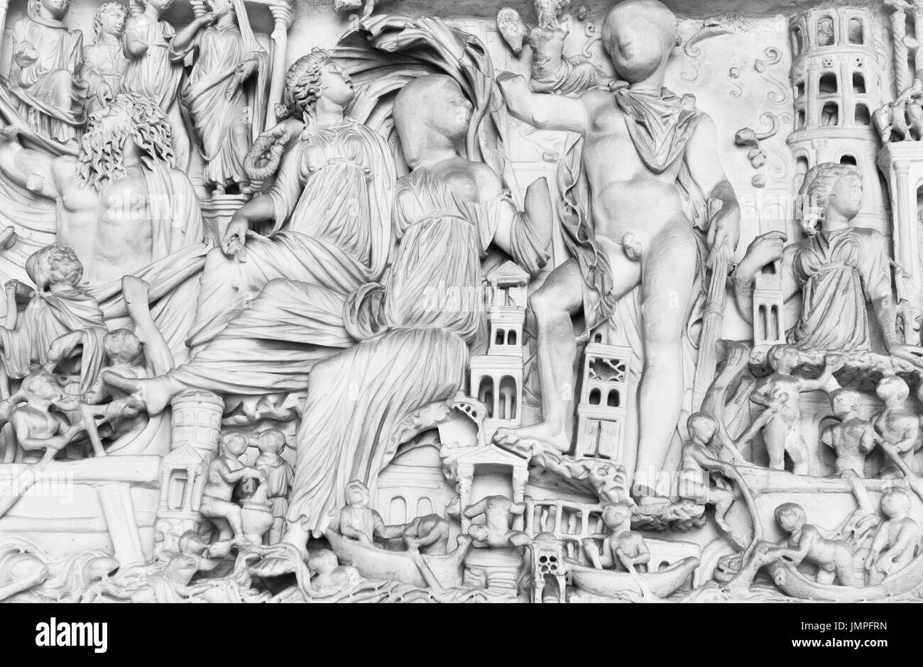 Vatican, Rome, Italie - 21 juin 2016 : des détails architecturaux de freso au Musées du Vatican (Musei Vaticani), Christian et musées d'art de la ville de Vatican, Ro Banque D'Images