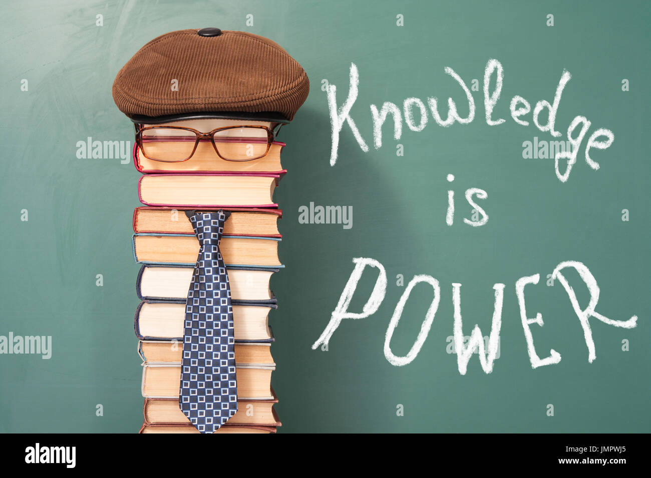La connaissance est puissance concept drôle d'éducation Banque D'Images