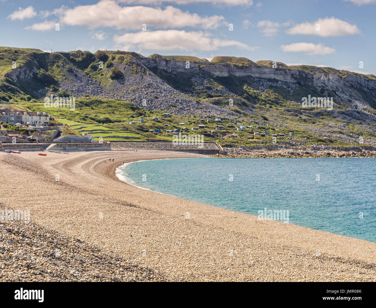 West Bay, plage de Chesil, Portland, Dorset, England, UK Banque D'Images