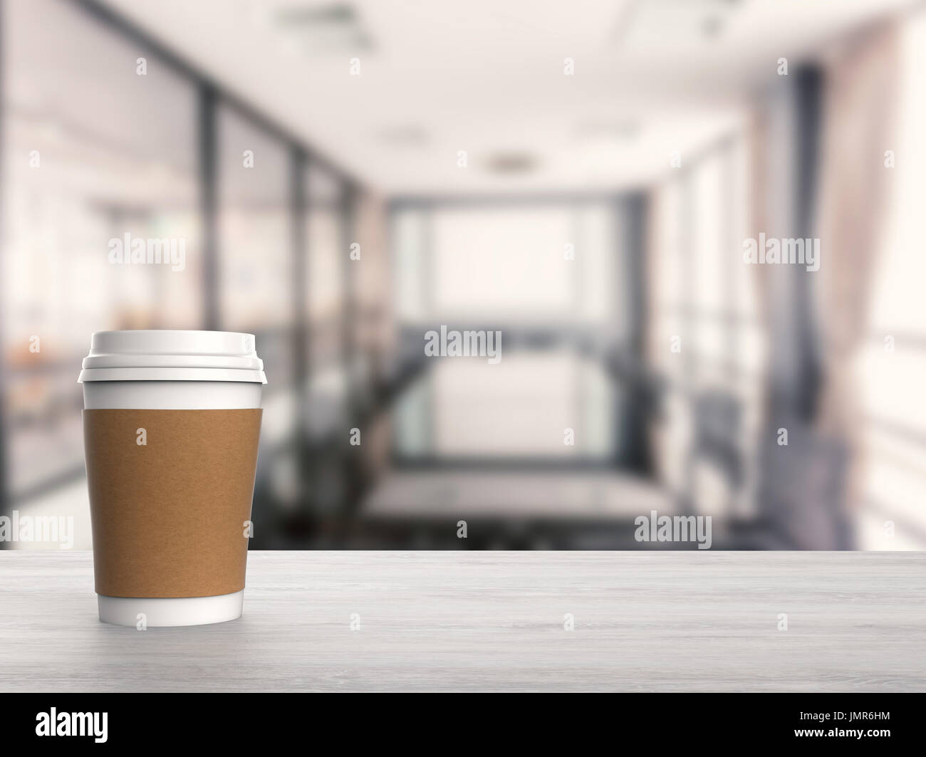 Rendu 3D papier vierge Coffee cup Banque D'Images