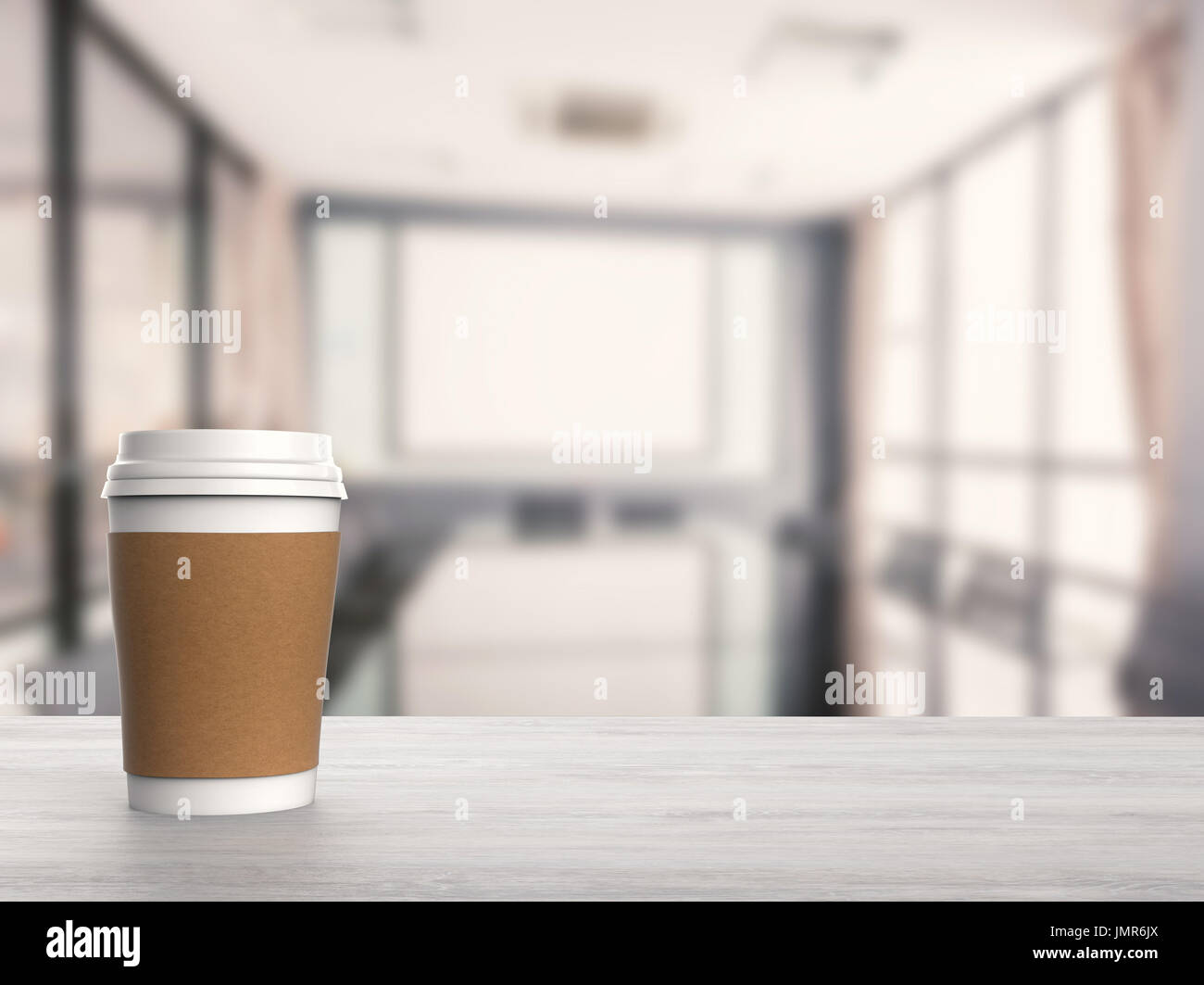Rendu 3D papier vierge Coffee cup Banque D'Images