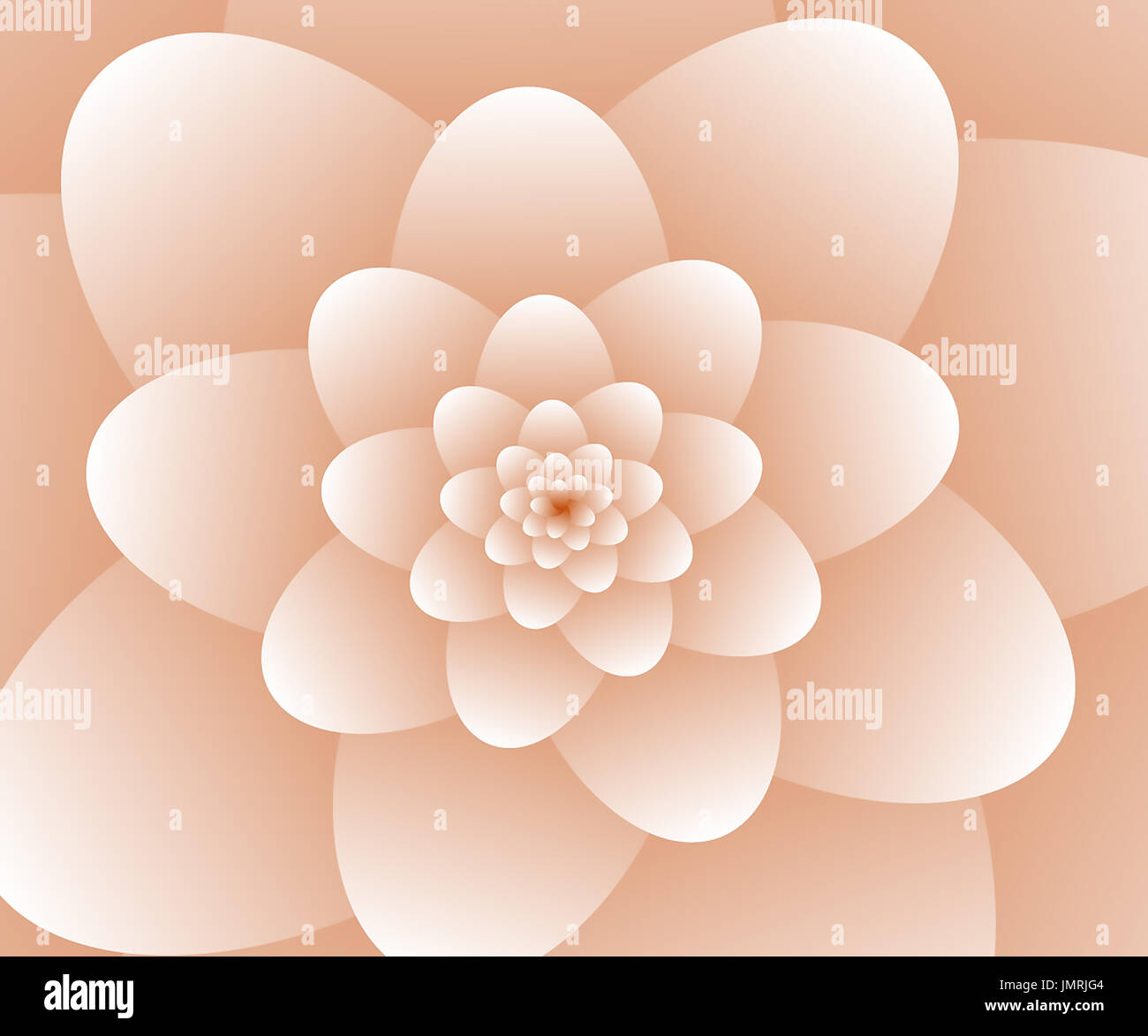 3d abstrait Arrière-plan en spirale de fleurs orange Banque D'Images