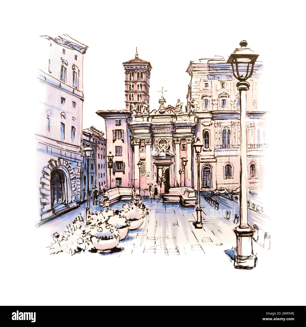 Vue pittoresque sur la ville de Rome, Italie Banque D'Images