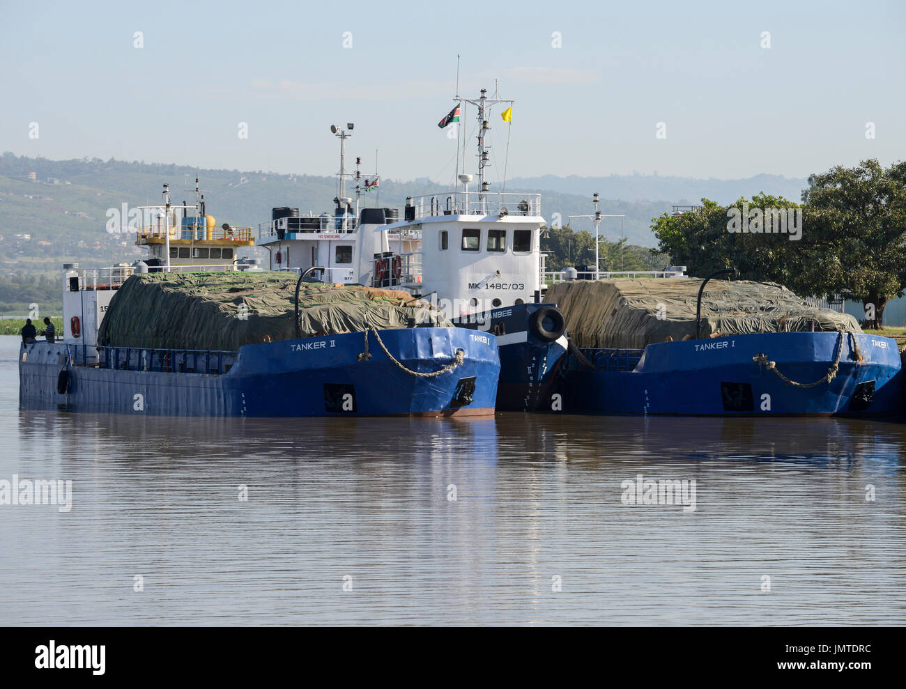 KENYA Kisumu port au lac Victoria, les navires de charge provenant de l'Ouganda/Kenya Kisumu, Hafen suis Viktoria Voir, Frachtschiffe aus Ouganda Banque D'Images