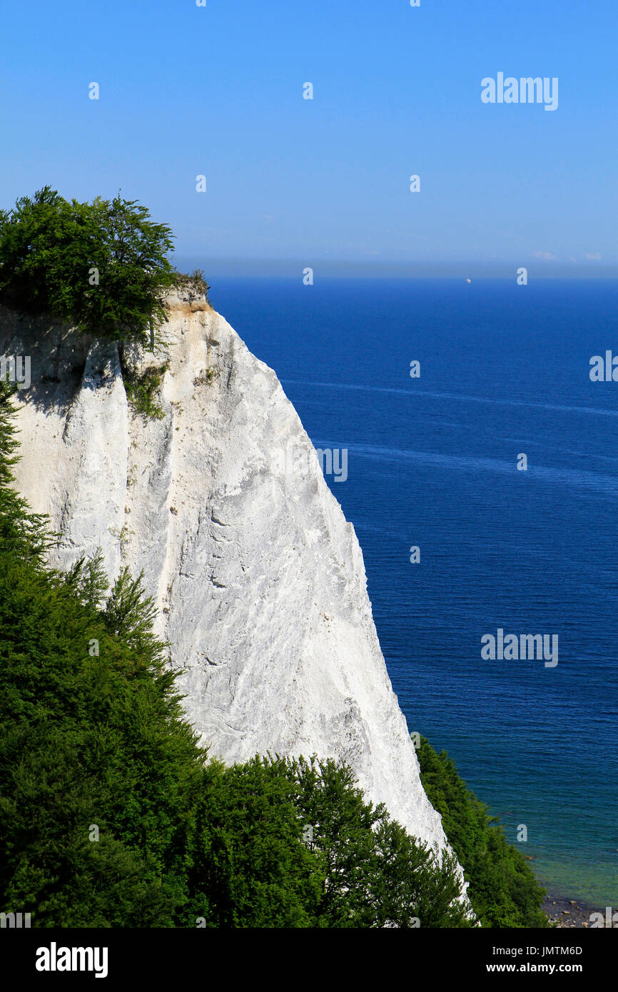 Falaises de craie Königsstuhl, Président du Roi, parc national de Jasmund, Sassnitz, Mecklembourg-Poméranie-Occidentale, Allemagne, Europe Banque D'Images