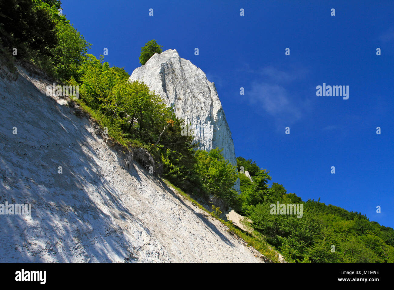 Falaises de craie Königsstuhl, Président du Roi, parc national de Jasmund, Sassnitz, Mecklembourg-Poméranie-Occidentale, Allemagne, Europe Banque D'Images