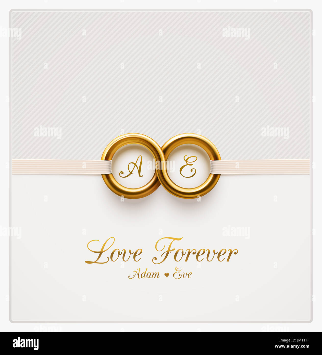 L'amour pour toujours, d'invitation de mariage, eps 10 Banque D'Images