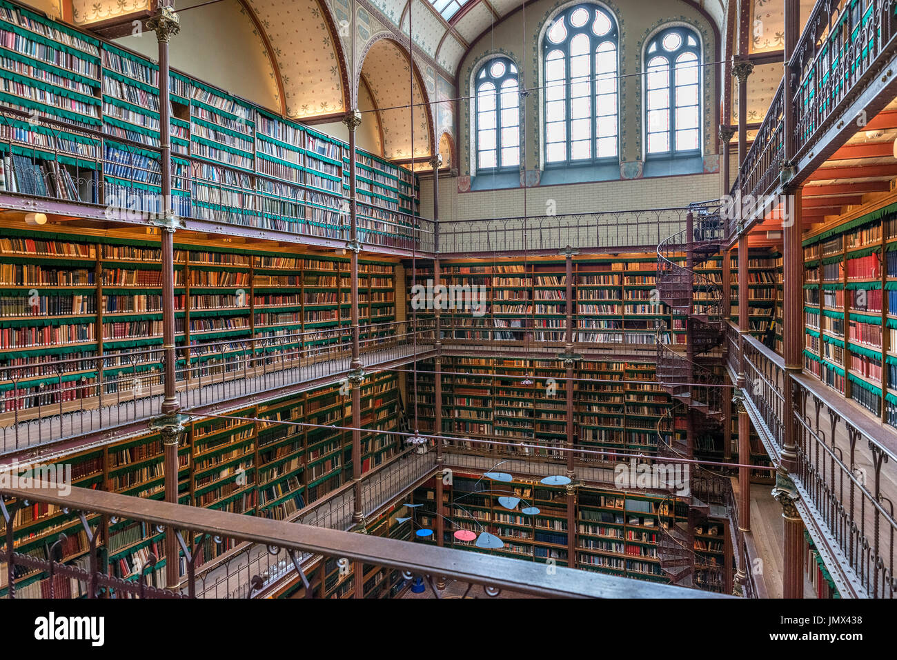 Bibliothèque au Rijksmuseum, Amsterdam, Pays-Bas Banque D'Images