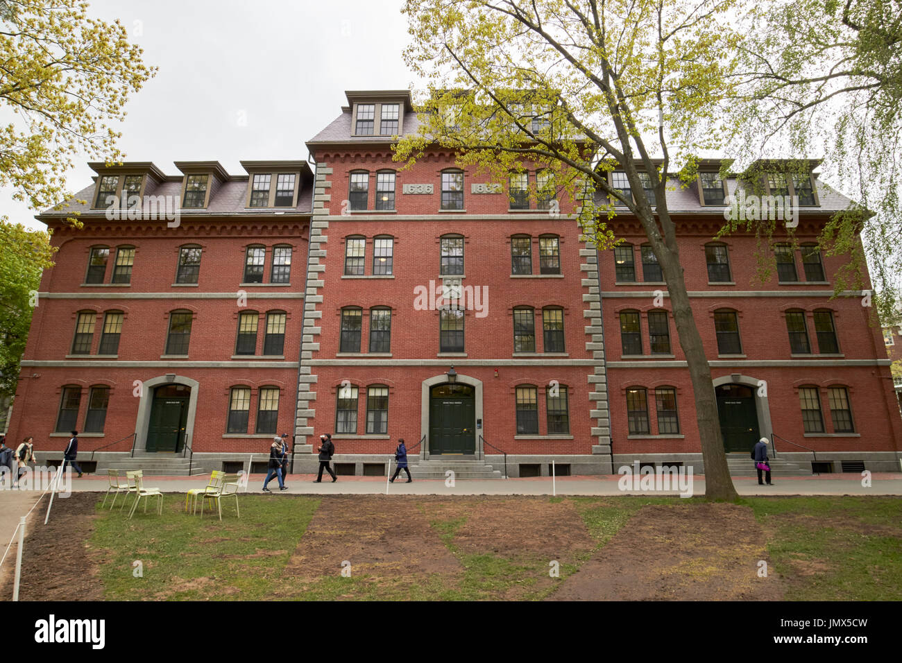 Hall gris Université Harvard Boston USA Banque D'Images