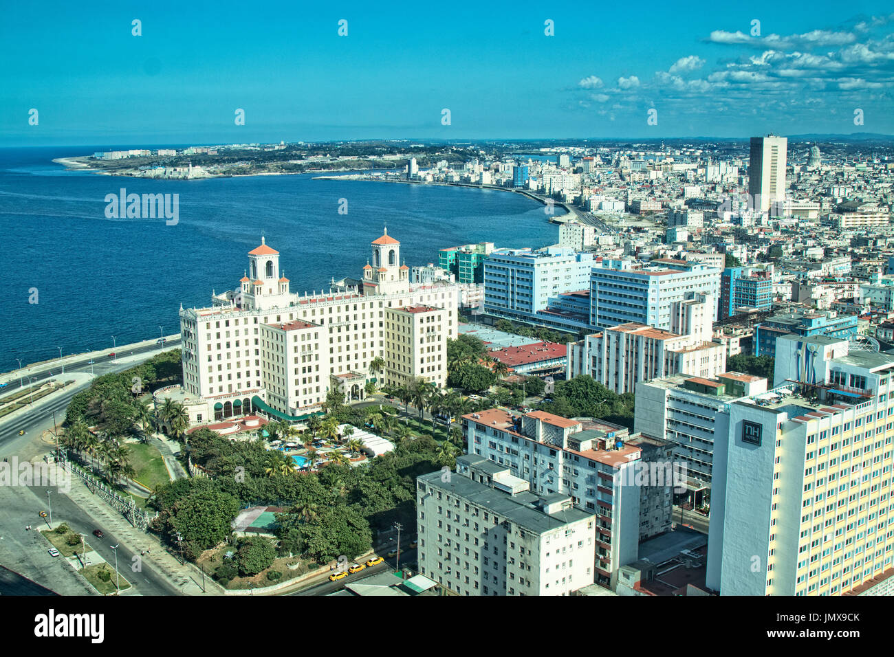 Vue aérienne de la côte à La Havane, Cuba Photo Stock - Alamy