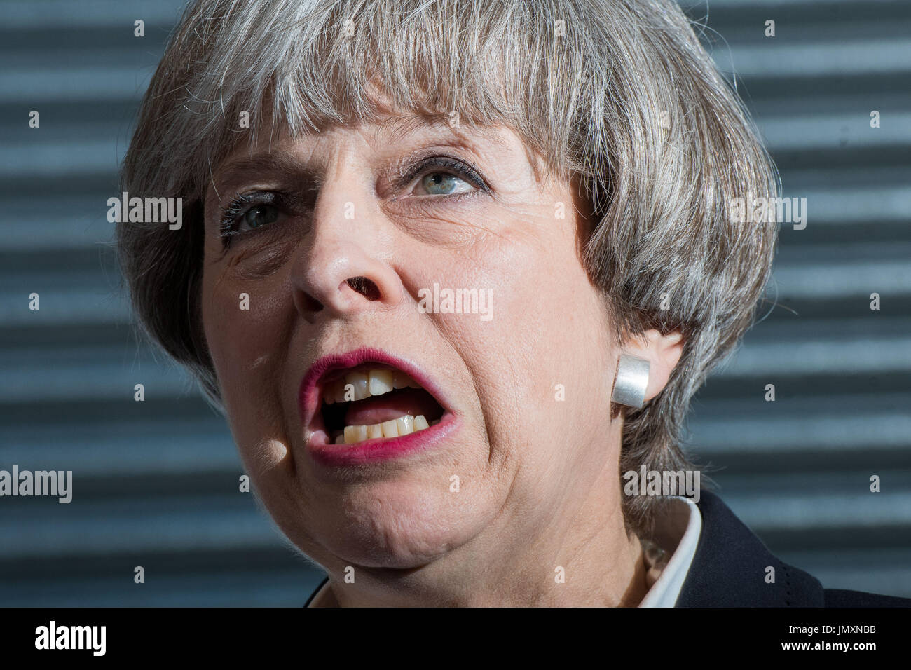 Premier ministre Theresa mai visites Clockwork Dépose et stockage company à Édimbourg dans le construire jusqu'à l'élection générale BRITANNIQUE, 5 juin 2017 Banque D'Images