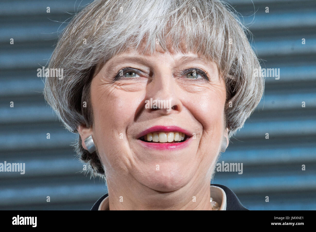 Premier ministre Theresa mai visites Clockwork Dépose et stockage company à Édimbourg dans le construire jusqu'à l'élection générale BRITANNIQUE, 5 juin 2017 Banque D'Images