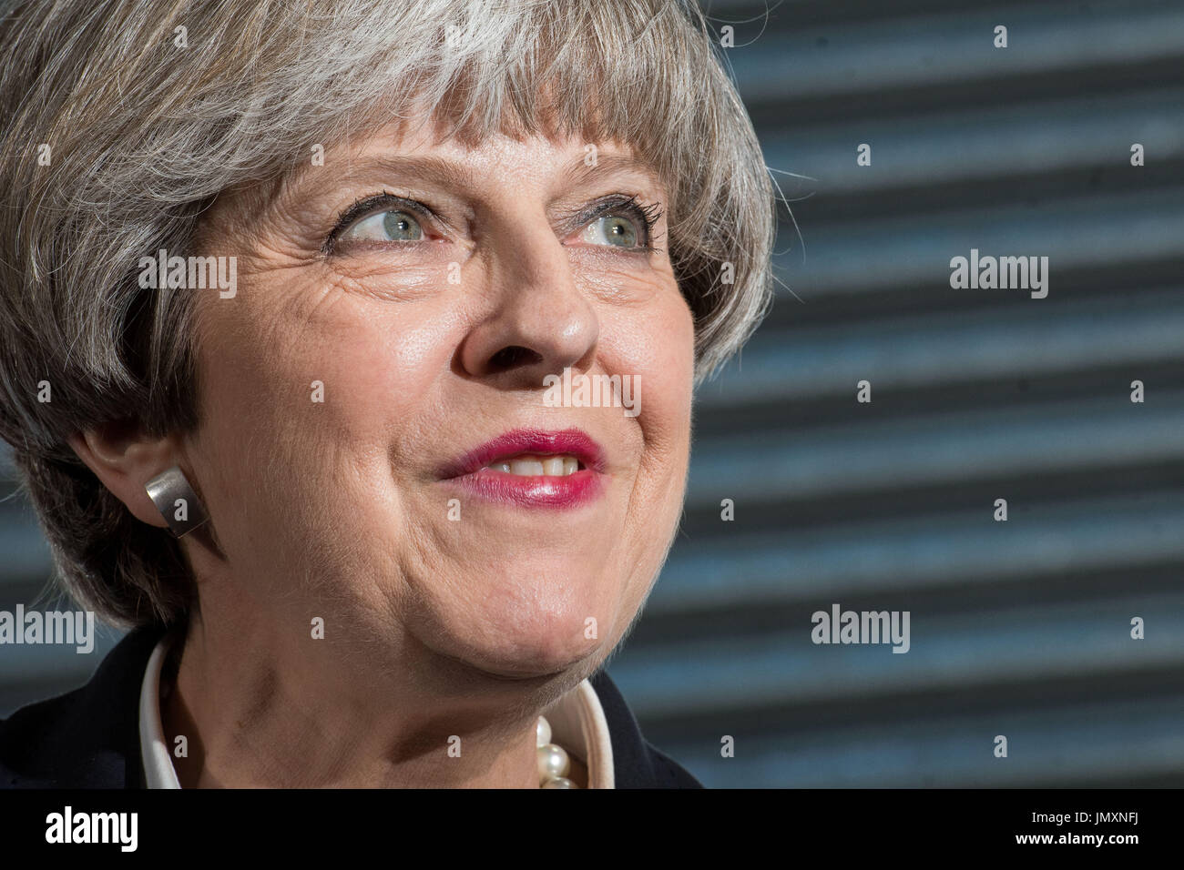 Premier ministre Theresa mai visites Clockwork Dépose et stockage company à Édimbourg dans le construire jusqu'à l'élection générale BRITANNIQUE, 5 juin 2017 Banque D'Images