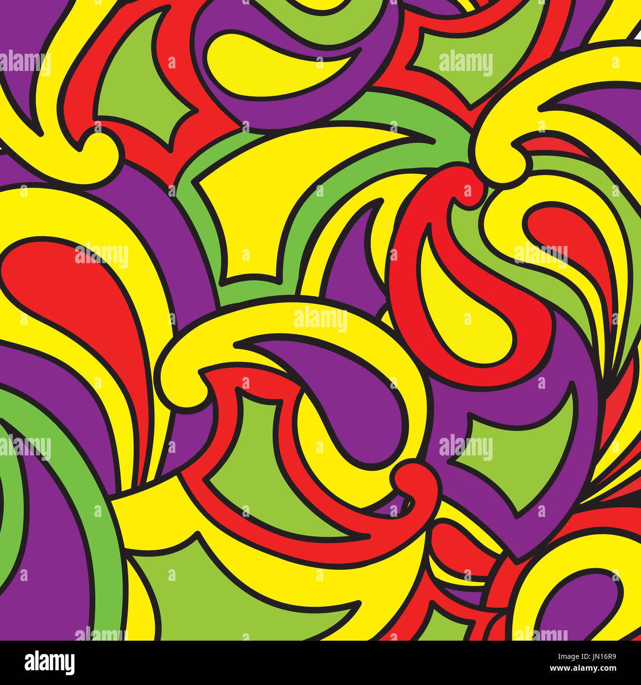 Résumé Contexte En ondulées des années 1960. modèle funky géométrique Banque D'Images