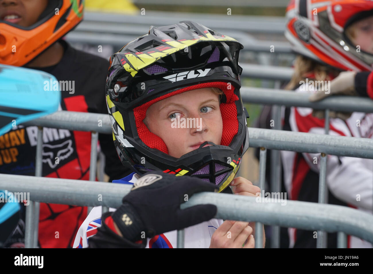 Londres, Angleterre, Royaume-Uni. 27 juillet, 2017. Des centaines de participer pour la Prudential Ride Londres à Lee Valley VeloPark. Credit : Voir Li/Alamy Live News Banque D'Images