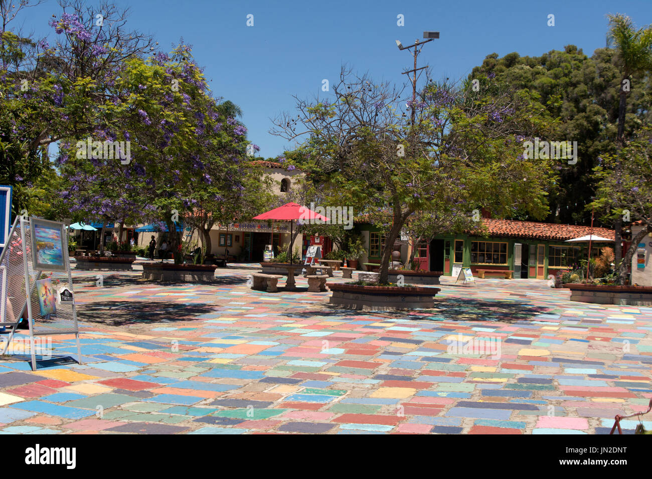 Le Village Espagnol Art Centre à Balboa Park, San Diego, Californie Banque D'Images