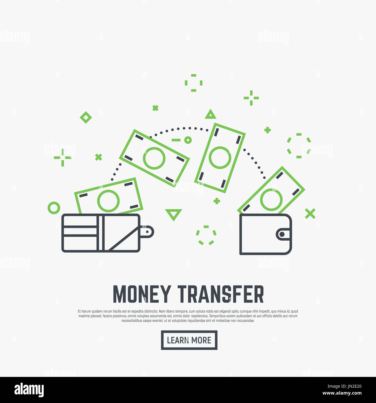 Concept de transfert d'argent Illustration de Vecteur