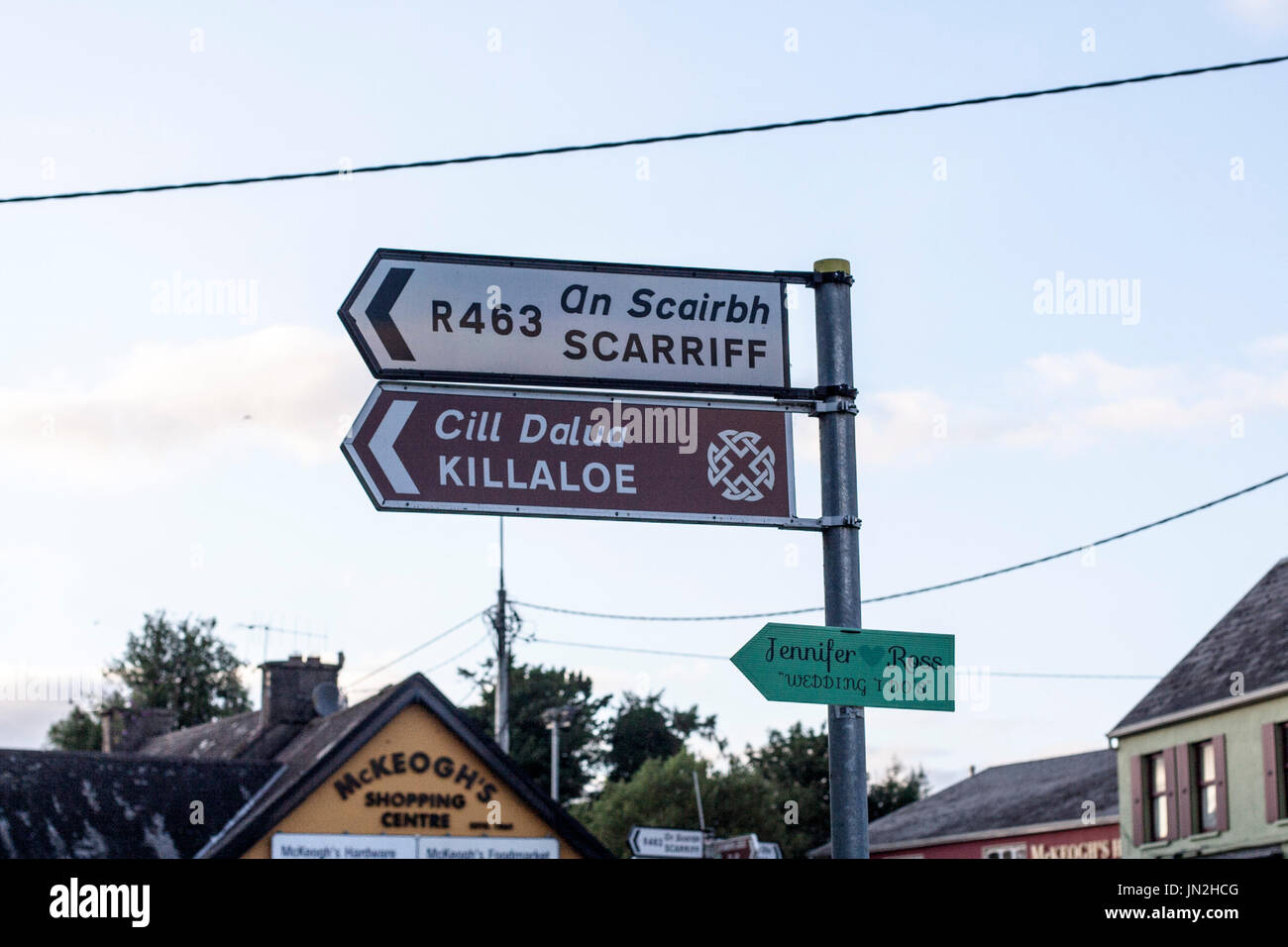 Killaloe Street Signs in Clare, Irlande Banque D'Images