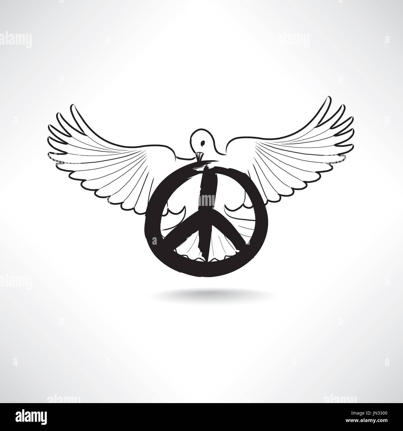 Symbole De La Paix. Dove Au Pacifisme Signer Isolées. La Journée  Internationale De La Paix Photo Stock - Alamy