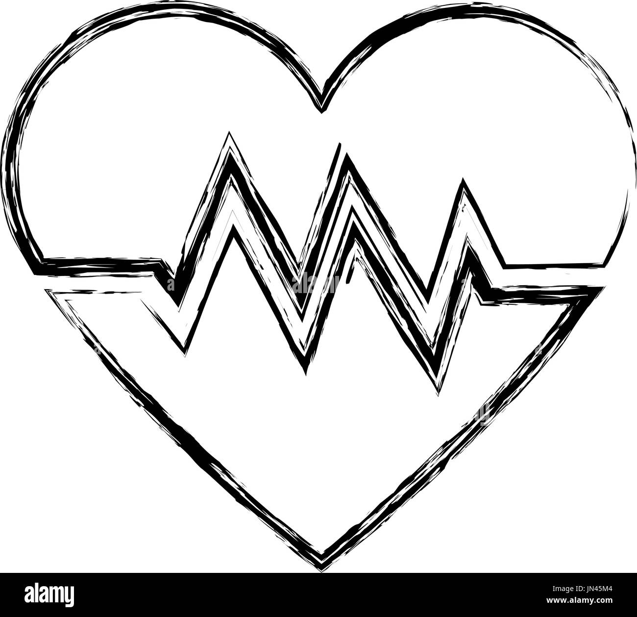 Pour l'impulsion du rythme cardiaque rythme médical insuffisance cardiaque Illustration de Vecteur
