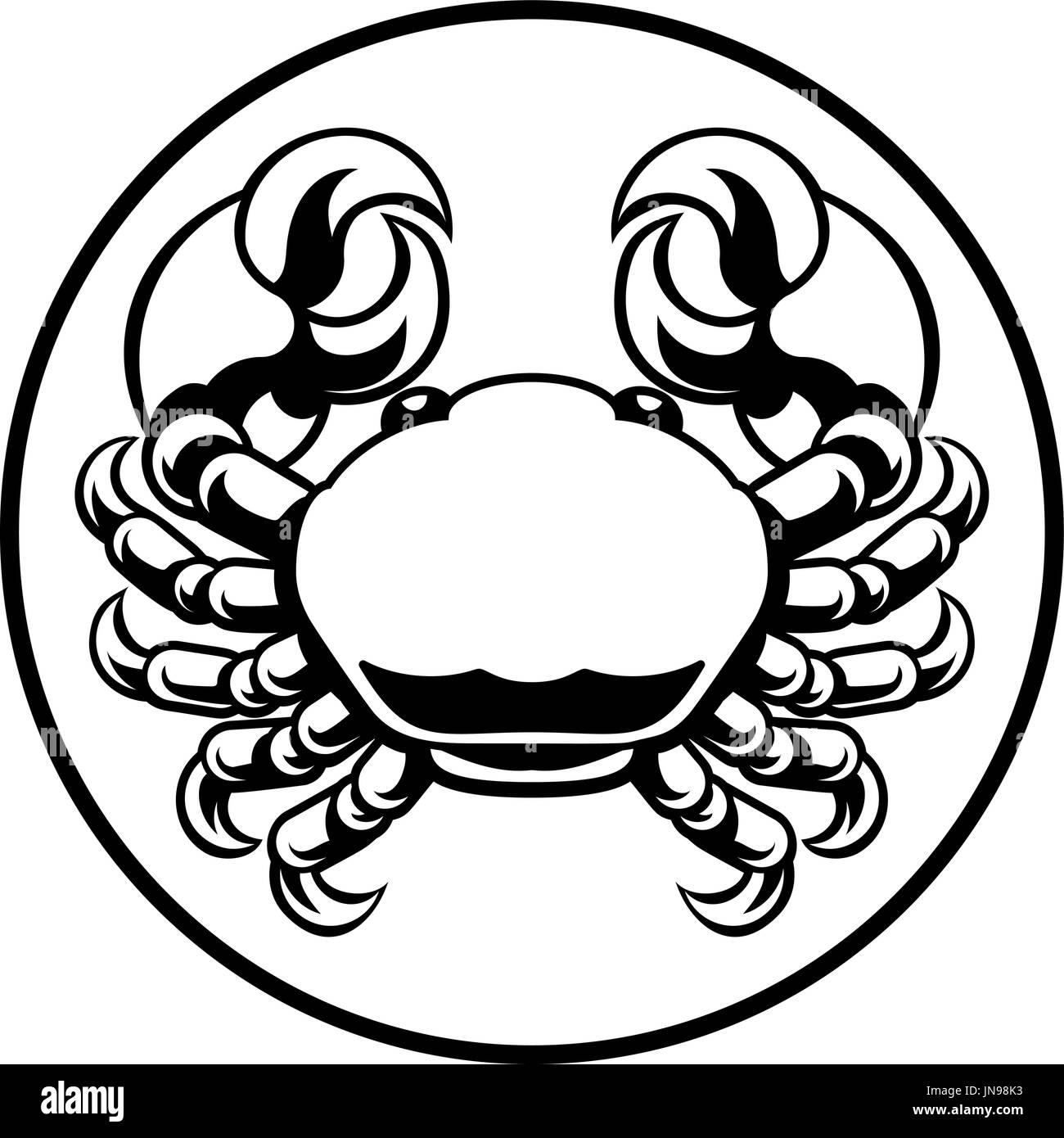 Crabe Cancer Horoscope Zodiac Sign Illustration de Vecteur