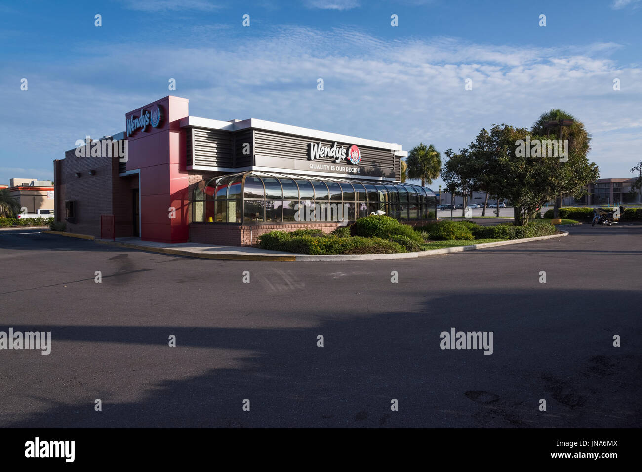 Restaurant fast-food Wendys, Leesburg Florida USA Banque D'Images